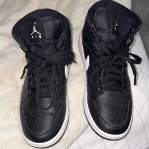 Nike Black and White Mid-Top Sneakers